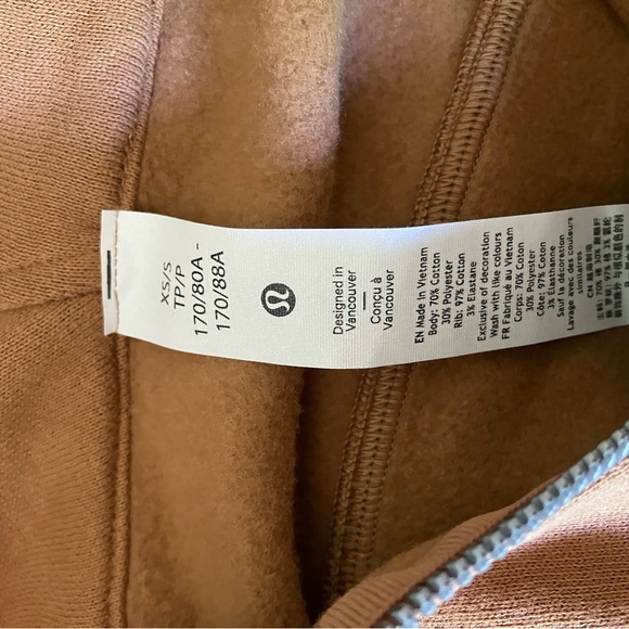 NWT Lululemon Scuba Oversized Full Zip Hoodie, Sz XS/S, BOLD BEIGE - Picture 8 of 8